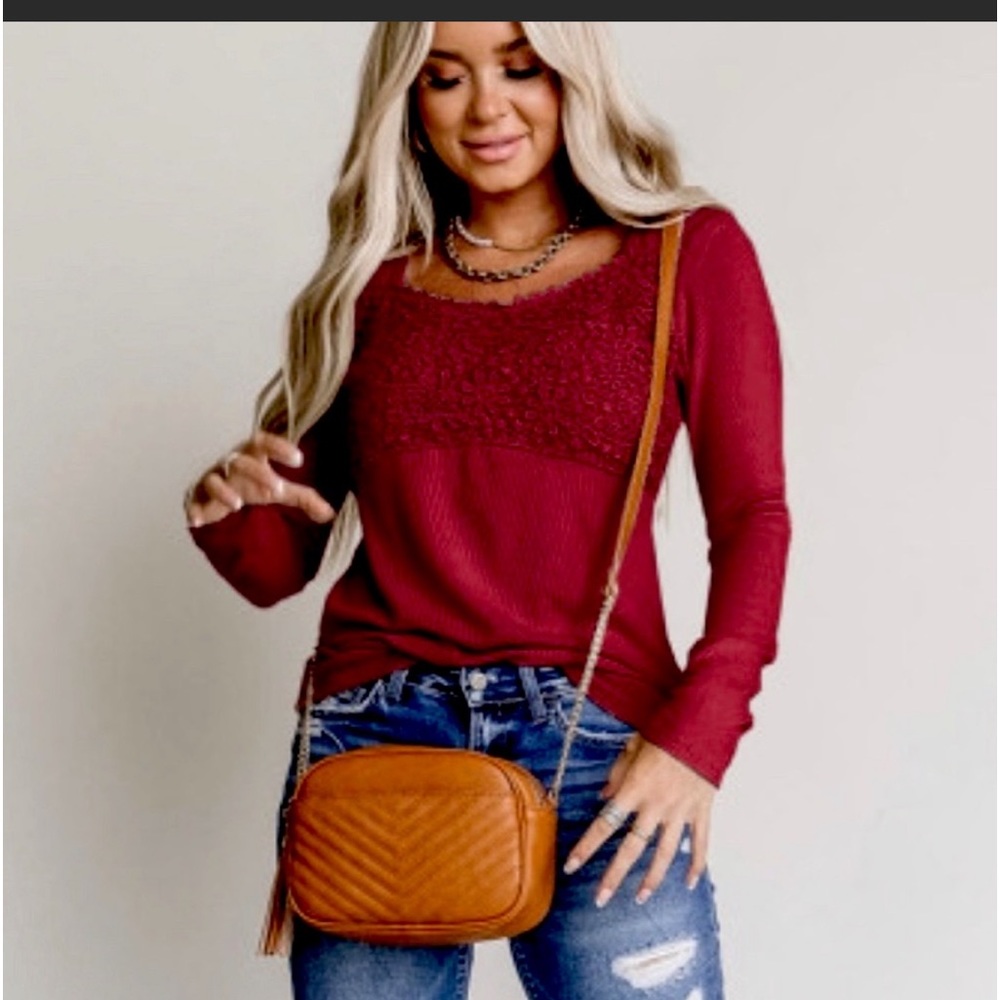 Boho❤️V-neck, Crochet Top, S , M, L NEW! - Picture 2 of 5